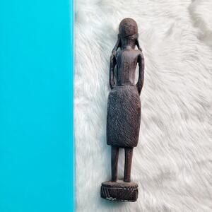 Antique Hand Carved Wooden Woman